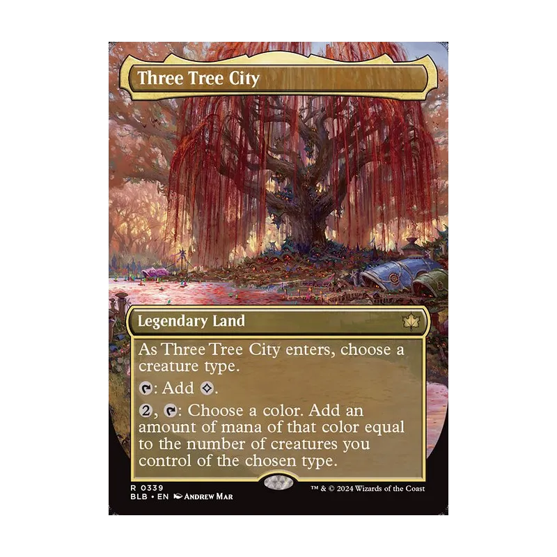 Three Tree City (Borderless) (0339) - Bloomburrow (Near Mint)