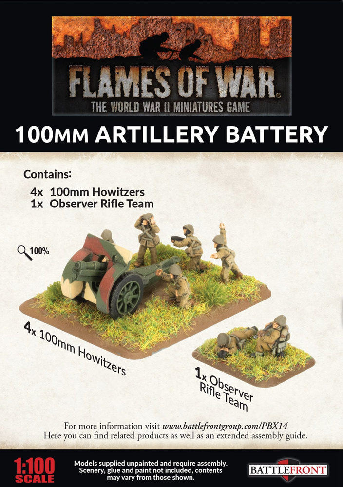 Flames of War WW2: Polish - 100mm Artillery Battery (New Arrival)