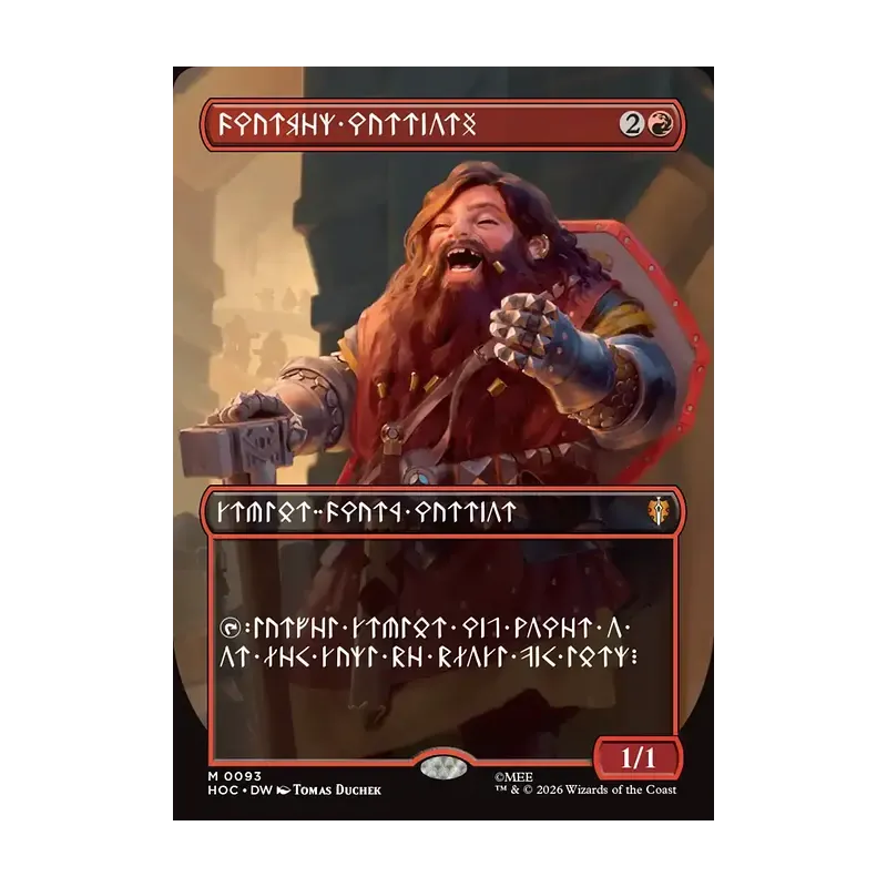 Dwarven Warriors (Borderless) (Dwarvish) - The Hobbit Eternal (Near Mint)