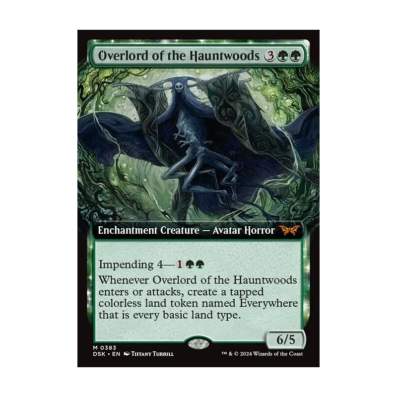 Overlord of the Hauntwoods (Extended Art) - Duskmourn: House of Horror (Near Mint)