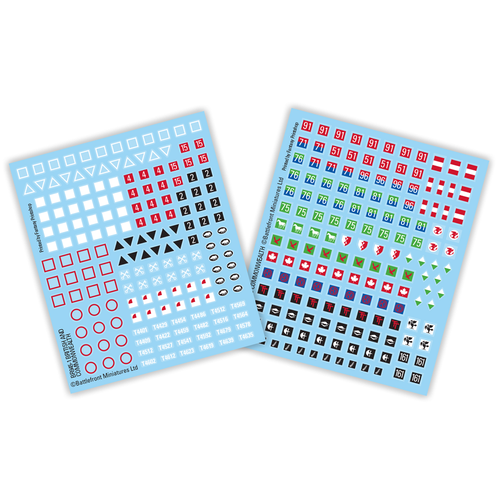 Flames of War WW2: British - Decal Set (Preorder)