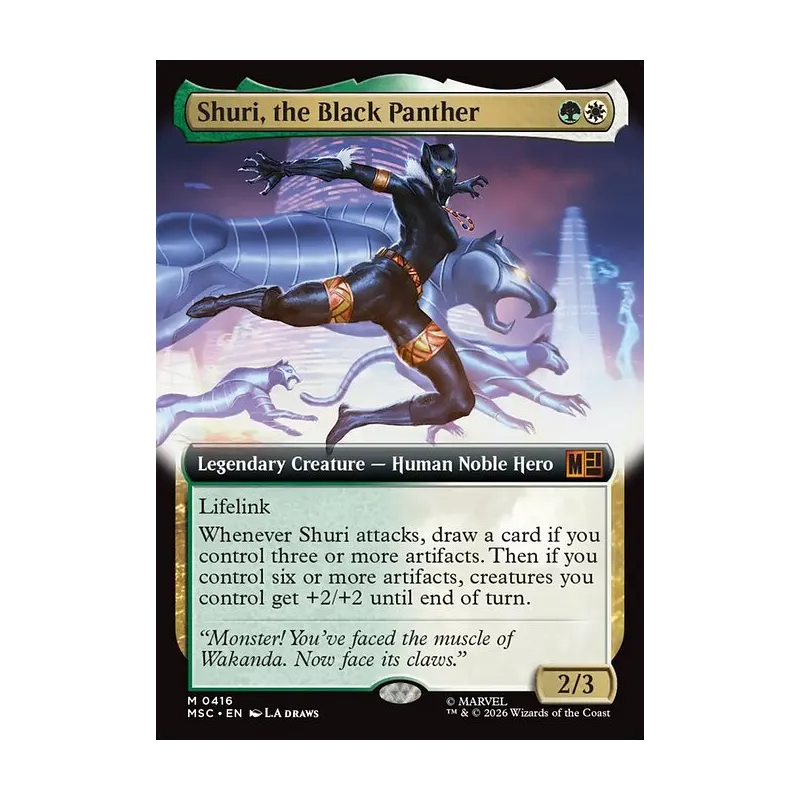 Shuri, the Black Panther (Extended Art) - Marvel Super Heroes Commander (Near Mint)