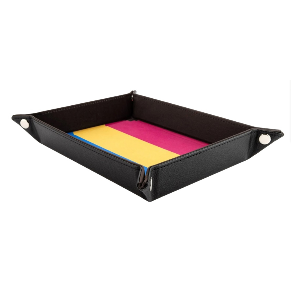 Pride Fold-Up Velvet Dice Tray: Pansexual (Preorder)