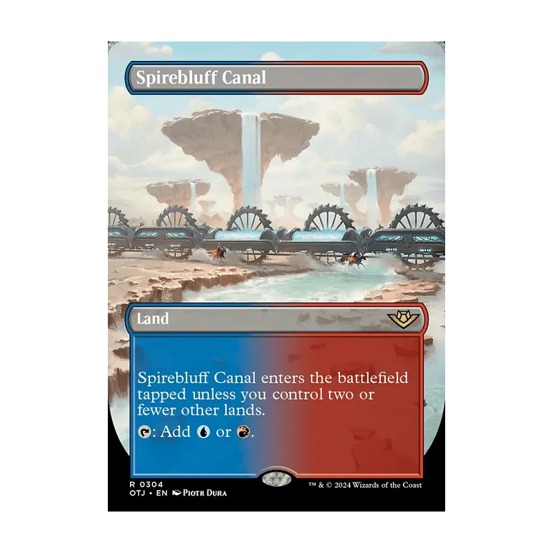 Spirebluff Canal (Borderless) - Outlaws of Thunder Junction (Near Mint)