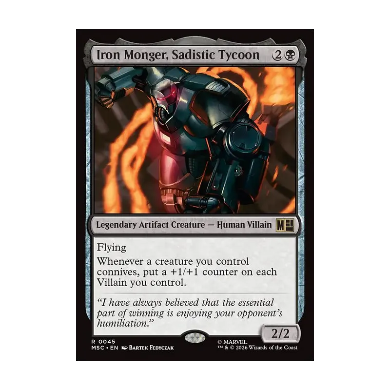 Iron Monger, Sadistic Tycoon (Surge Foil) - Marvel Super Heroes Commander (Foil Near Mint)