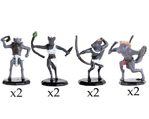 Monster Adventure Minis: Painted - Gnolls (8) Monster Adventure Minis: Painted - Gnolls (8)