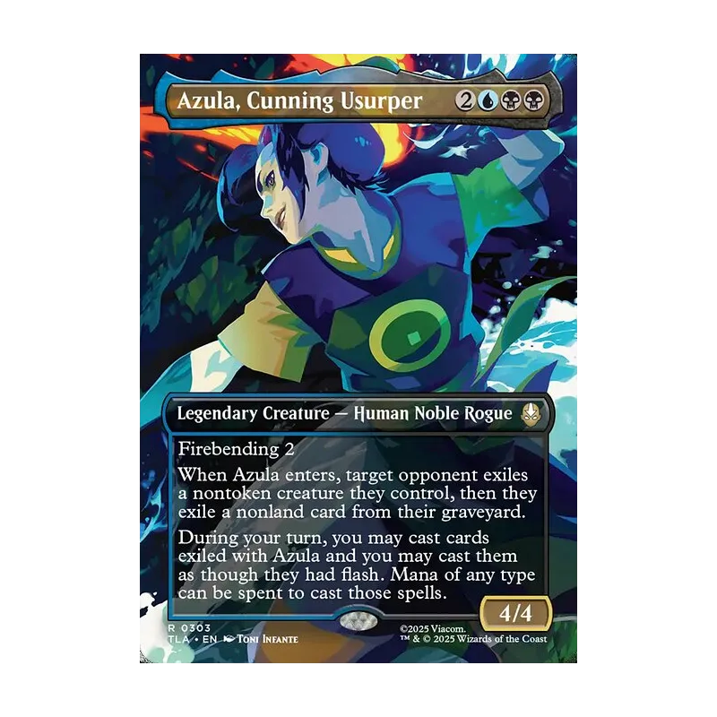 Azula, Cunning Usurper (Borderless) - Avatar: The Last Airbender (Near Mint)