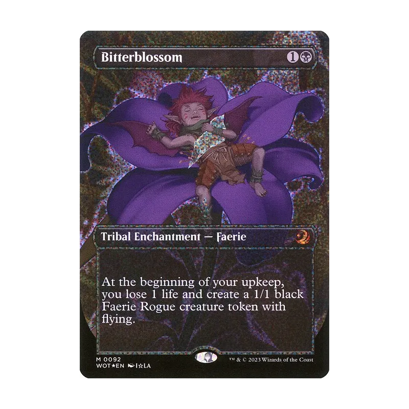 Bitterblossom (Anime Borderless) (Confetti Foil) - Wilds of Eldraine: Enchanting Tales (Foil Near Mint)