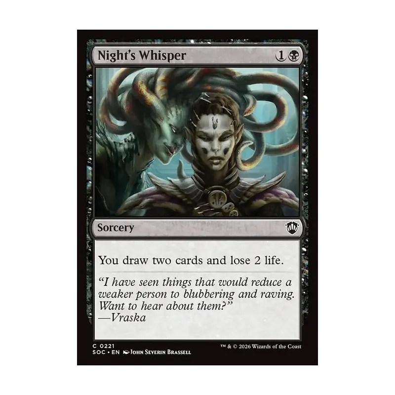 Night's Whisper - Secrets of Strixhaven Commander (Near Mint)