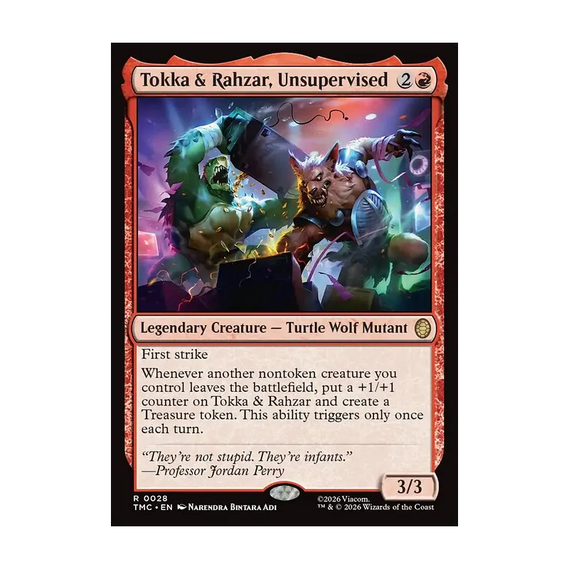 Tokka & Rahzar, Unsupervised (Surge Foil) - Teenage Mutant Ninja Turtles Commander (Foil Near Mint)