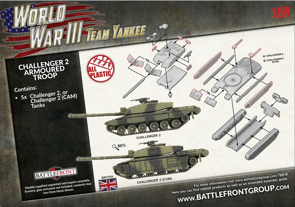 WWIII Team Yankee: British - Challenger 2 Armoured Troop (Preorder)