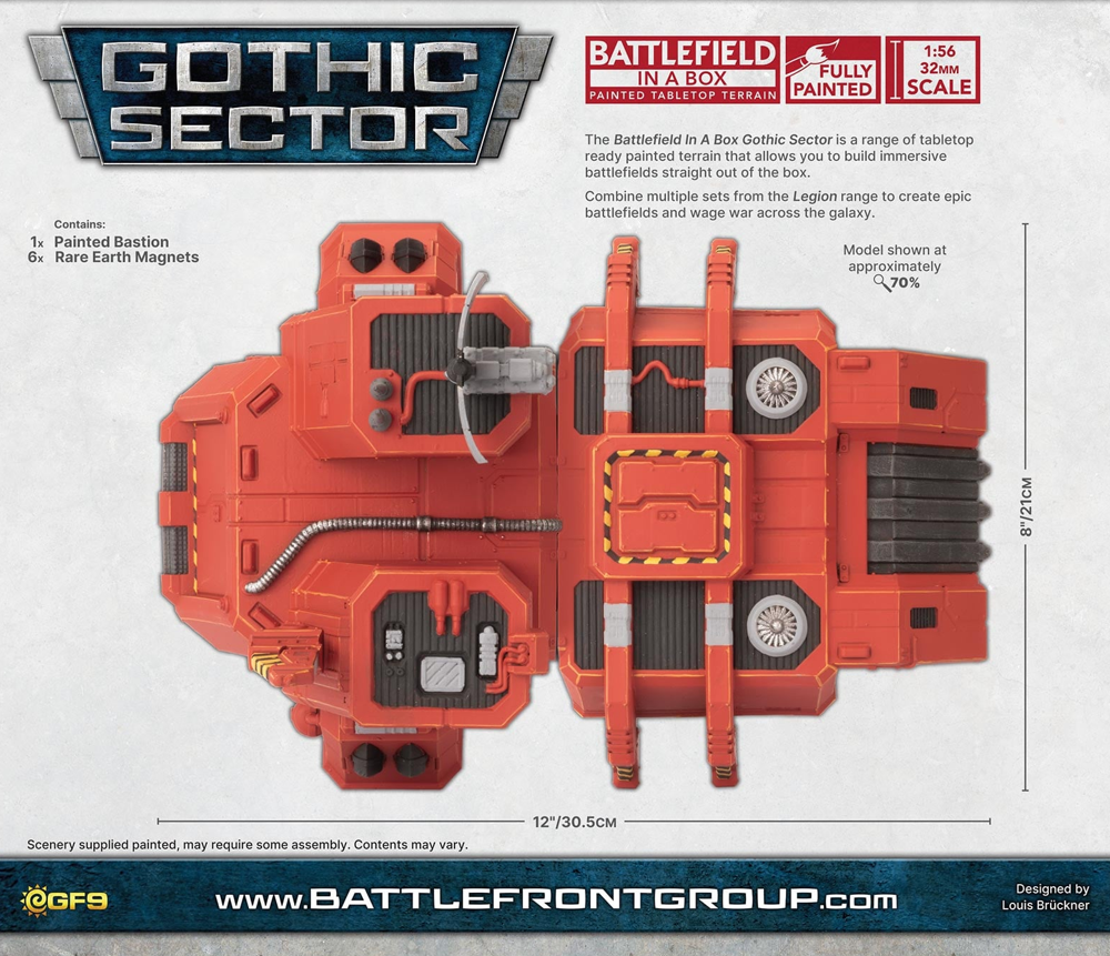 Battlefield in a Box: Gothic Sector - Legion Bastion (Red Paint Scheme) (New Arrival)