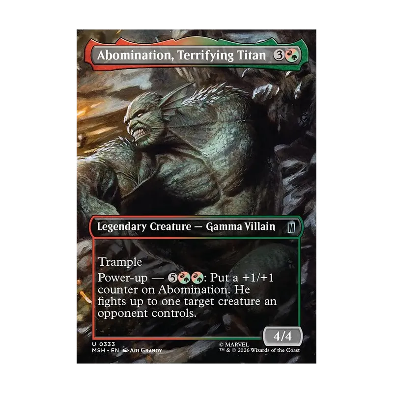 Abomination, Terrifying Titan (Borderless) - Marvel Super Heroes (Near Mint)