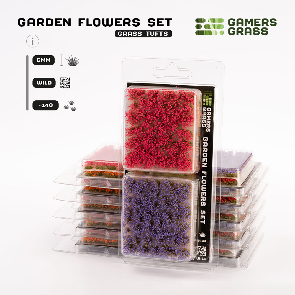 Gamers Grass Tufts: Garden Flowers Set - Wild