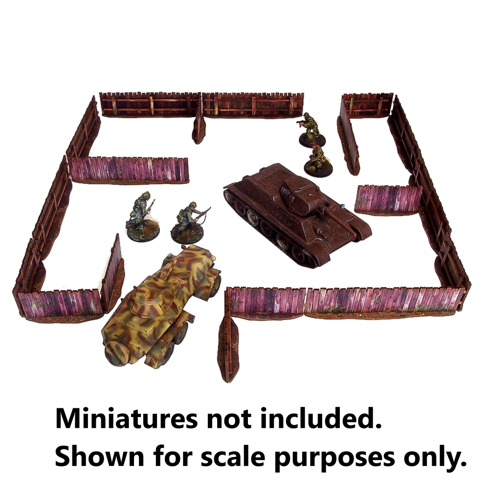 Bolt Action HDF Terrain: WW2 Ostfront Village - Low Fence