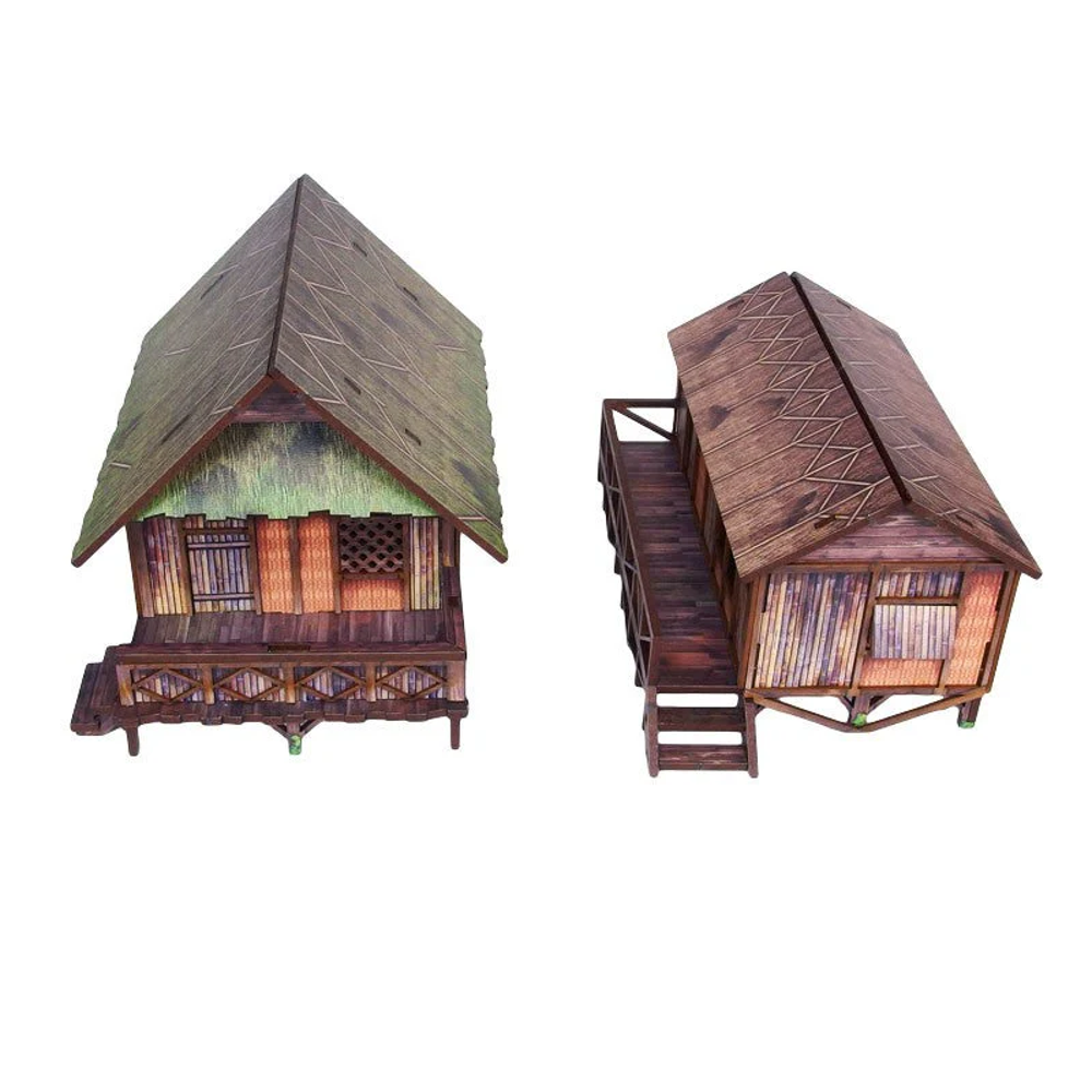 Bolt Action HDF Terrain: WW2 Pacific - Jungle Huts