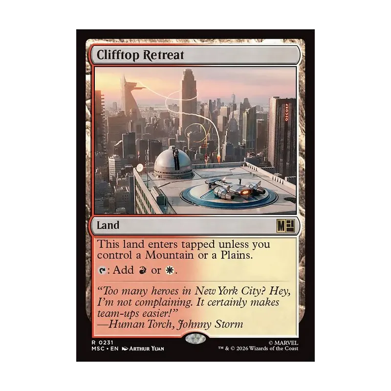 Clifftop Retreat (Surge Foil) - Marvel Super Heroes Commander (Foil Near Mint)