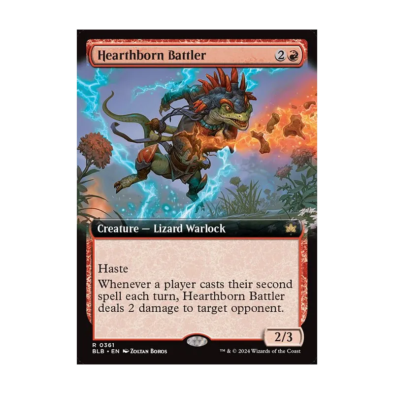 Hearthborn Battler (Extended Art) - Bloomburrow (Near Mint)