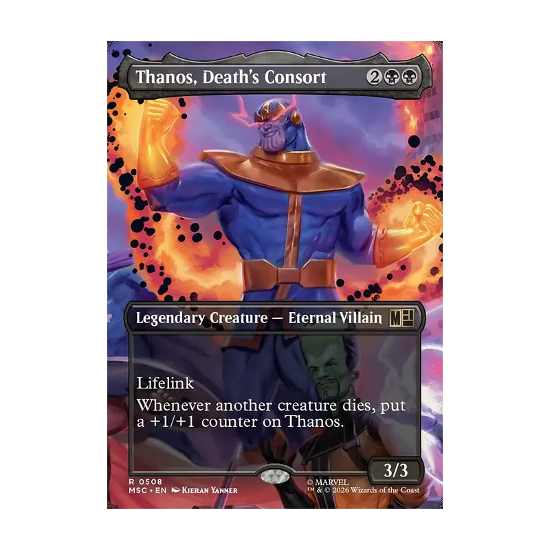 Thanos, Death's Consort (Borderless) - Marvel Super Heroes Commander (Near Mint)