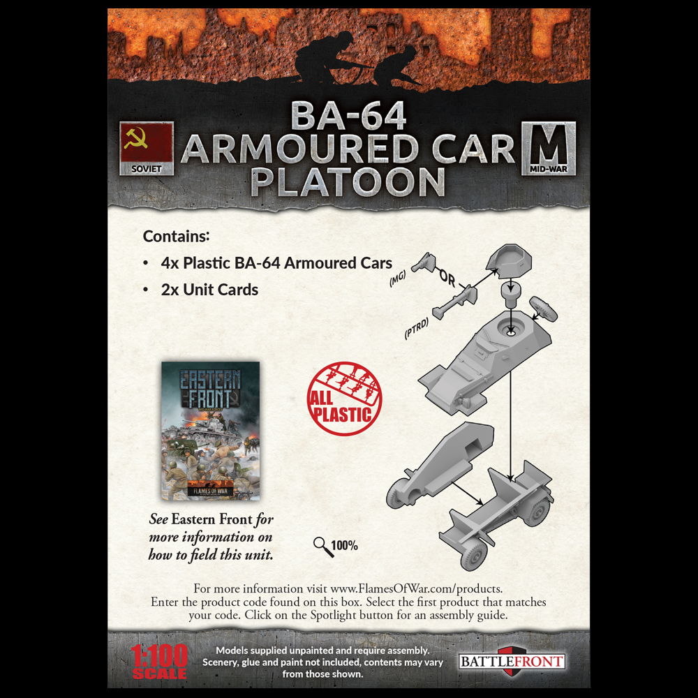 Flames of War WW2: Soviet - BA-64 Armoured Car Platoon