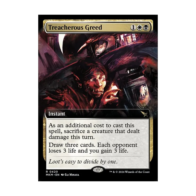 Treacherous Greed (Extended Art) - Murders at Karlov Manor (Near Mint)