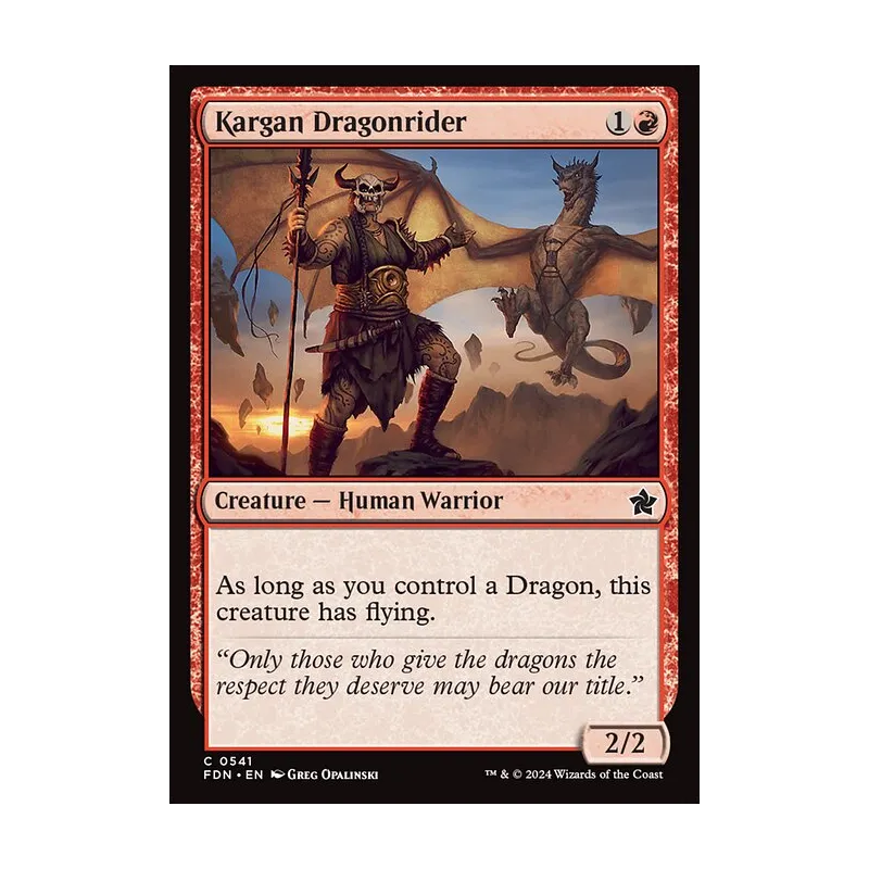 Kargan Dragonrider - Foundations (Near Mint)
