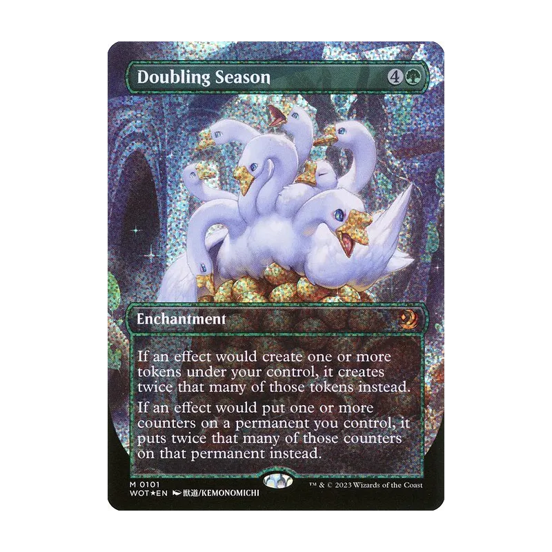 Doubling Season (Anime Borderless) (Confetti Foil) - Wilds of Eldraine: Enchanting Tales (Foil Near Mint)