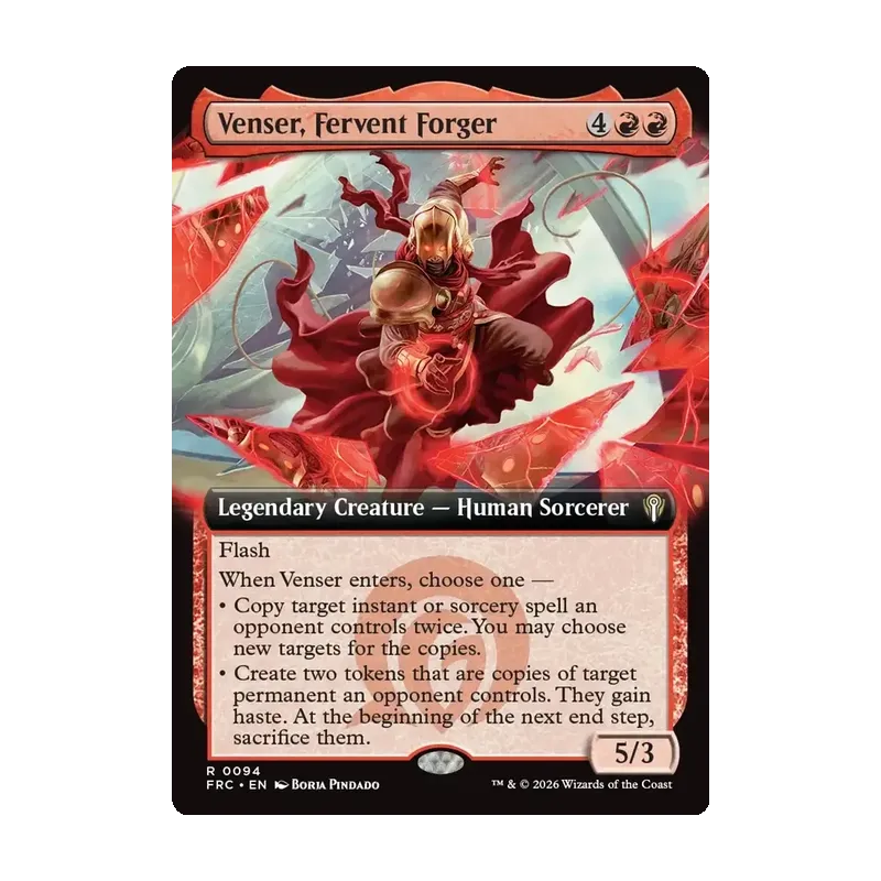 Venser, Fervent Forger (Extended Art) - Reality Fracture Commander (Near Mint)