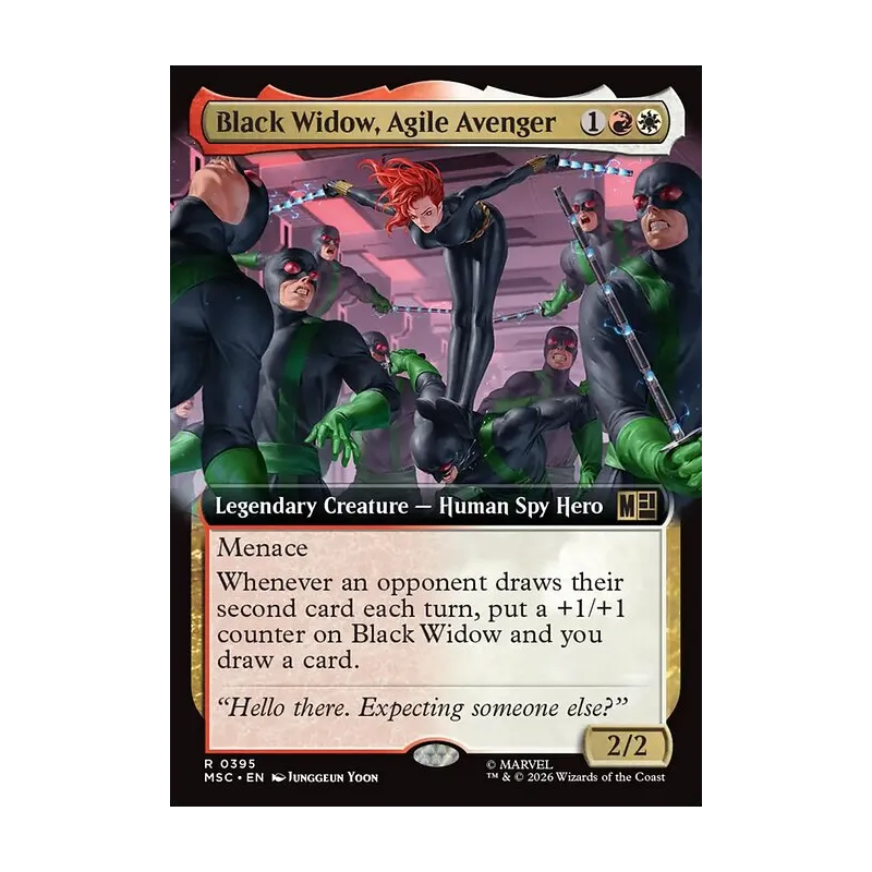 Black Widow, Agile Avenger (Extended Art) - Marvel Super Heroes Commander (Near Mint)