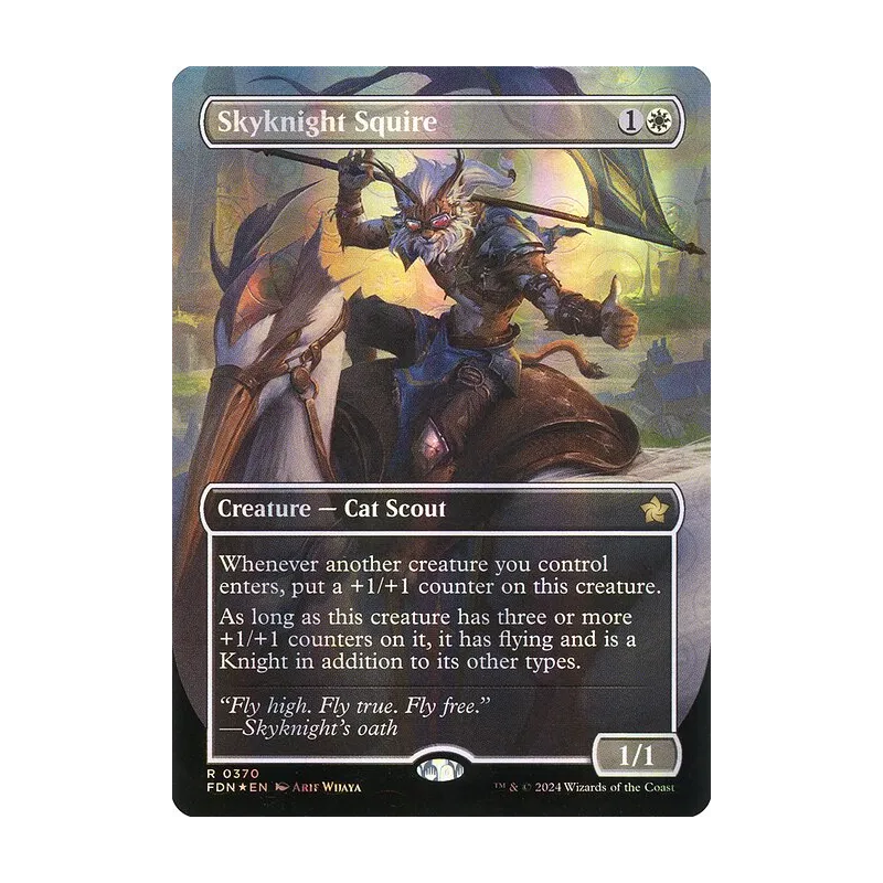 Skyknight Squire (Borderless) (Mana Foil) - Foundations (Foil Near Mint)