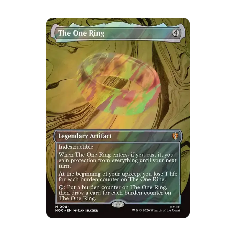 The One Ring (Borderless) (Surge Foil) - The Hobbit Eternal (Foil Near Mint)