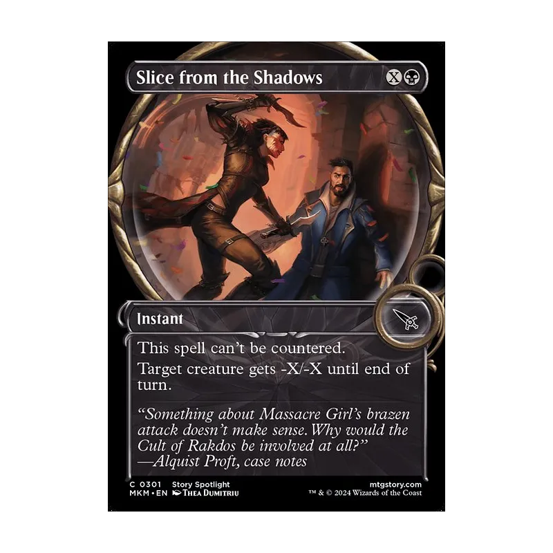 Slice from the Shadows (Showcase) - Murders at Karlov Manor (Near Mint)
