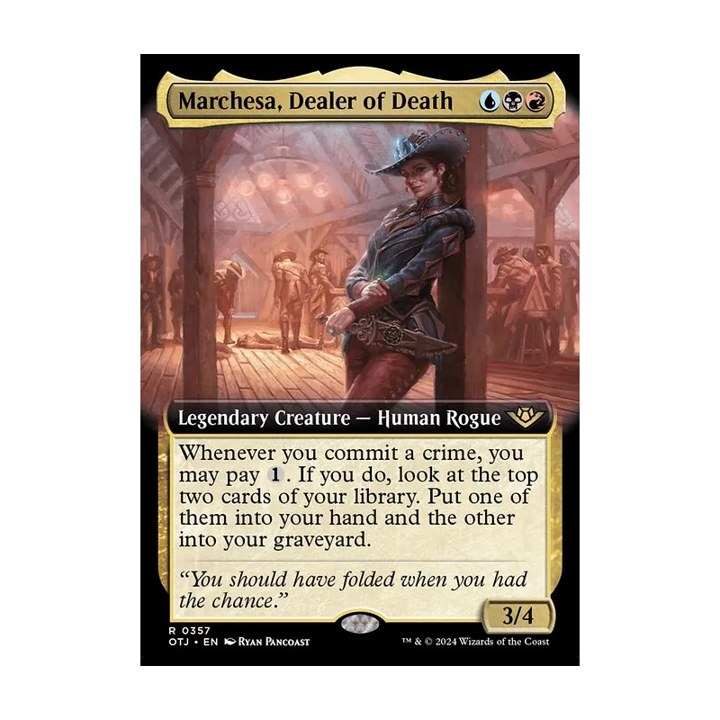 Marchesa, Dealer of Death (Extended Art) - Outlaws of Thunder Junction (Near Mint)