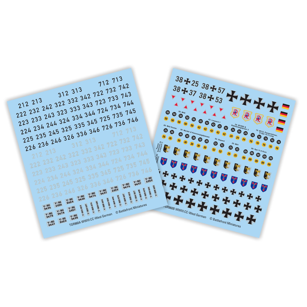 WWIII Team Yankee: West German - Checkpoint Charlie Decals (Preorder)