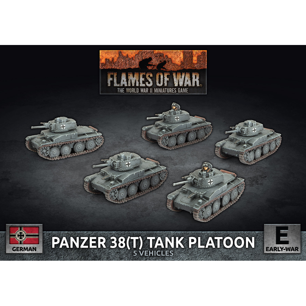 Flames of War WW2: German - Panzer 38(t) Platoon (Preorder)