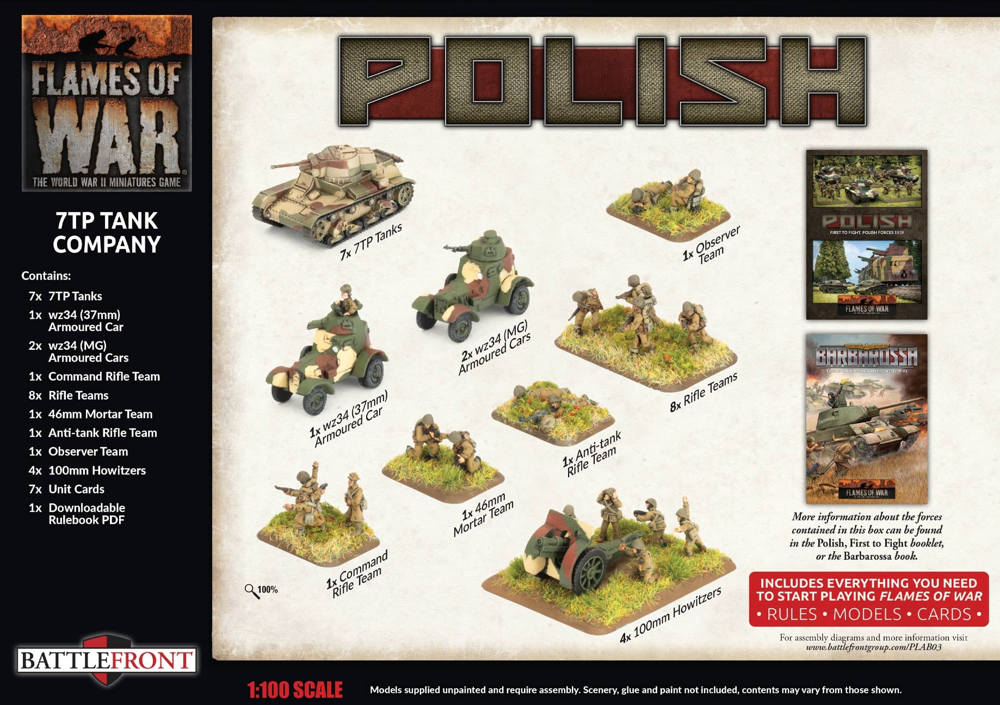 Flames of War WW2: Polish - 7TP Tank Company (Special Edition) (New Arrival)