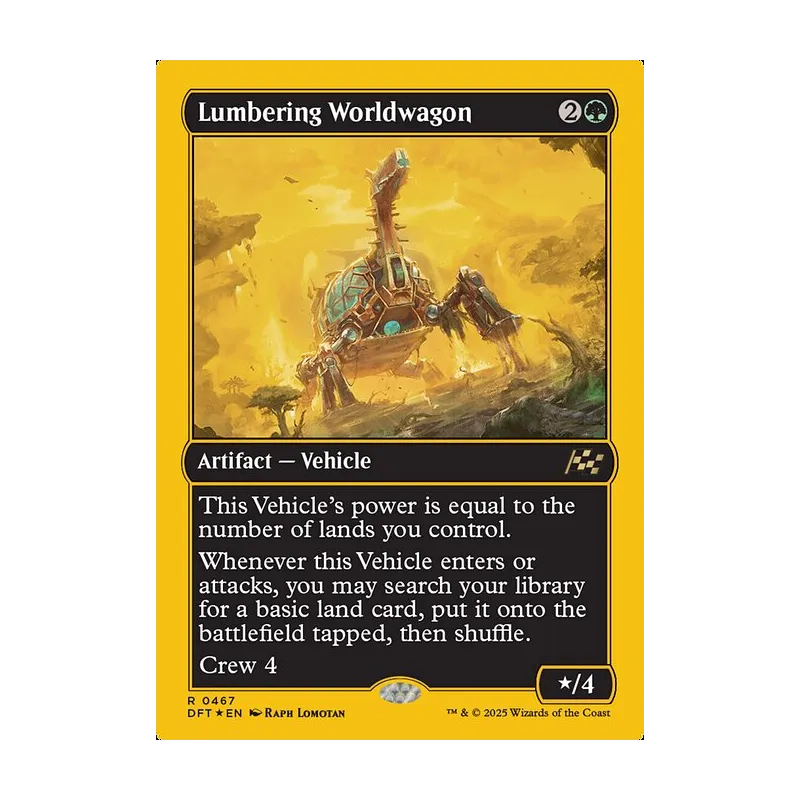 Lumbering Worldwagon (First-Place Foil) - Aetherdrift (Foil Near Mint)