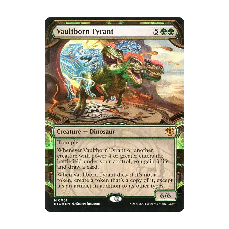 Vaultborn Tyrant (Showcase) (Raised Foil) - The Big Score (Foil Near Mint)