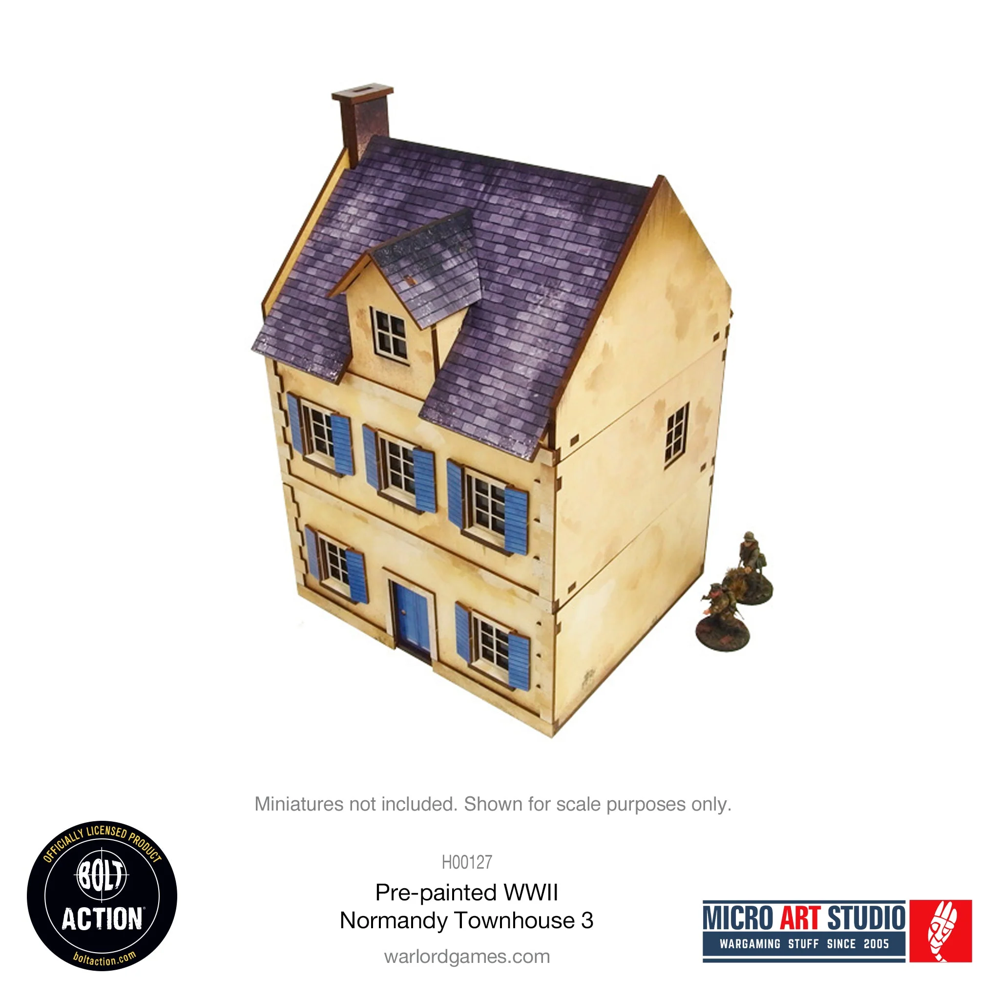 Bolt Action 3E: Pre-painted WW2 Normandy Townhouse 3 (Preorder)