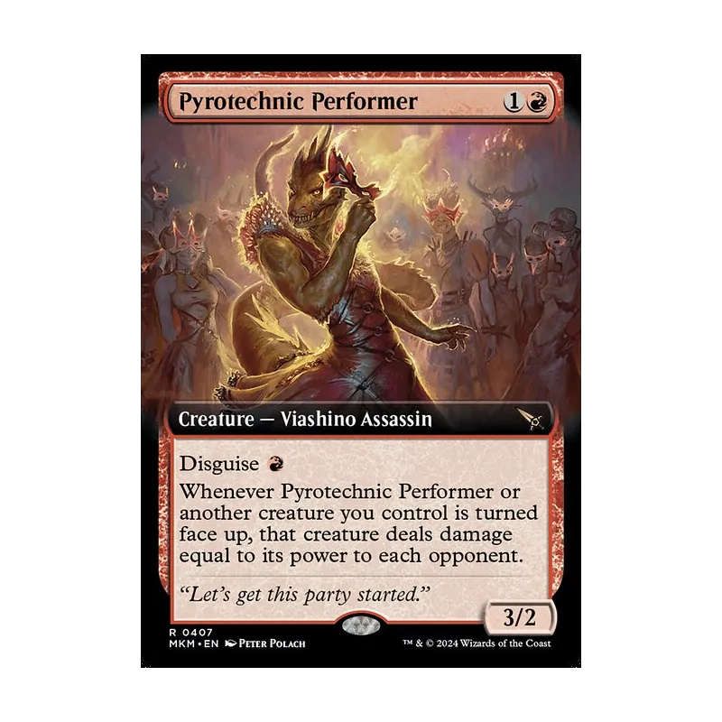 Pyrotechnic Performer (Extended Art) - Murders at Karlov Manor (Near Mint)