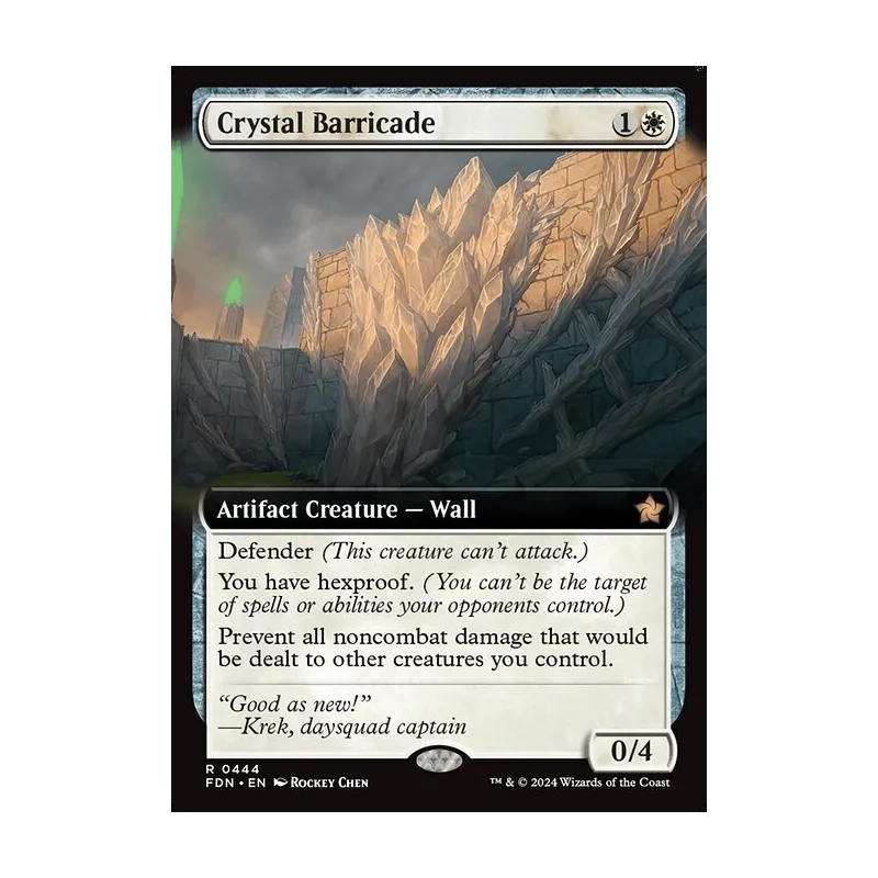 Crystal Barricade (Extended Art) - Foundations (Near Mint)