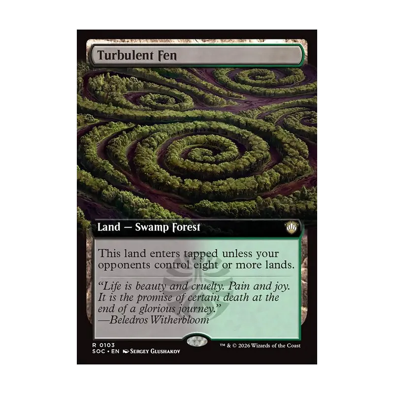 Turbulent Fen (Extended Art) - Secrets of Strixhaven Commander (Near Mint)