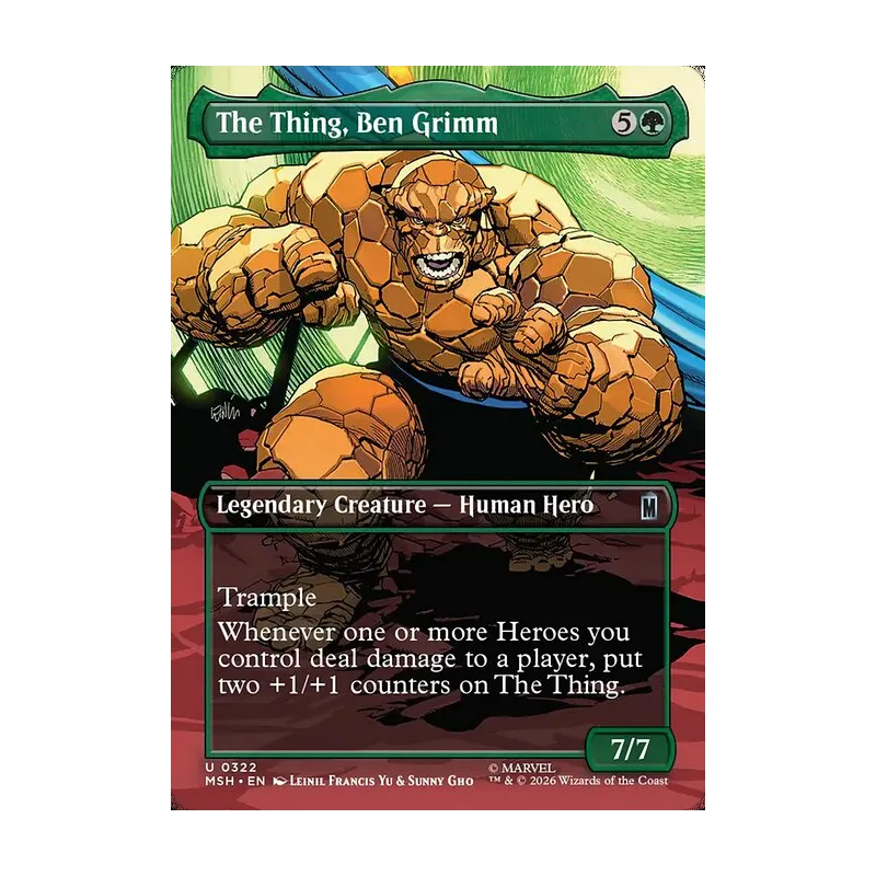The Thing, Ben Grimm (Borderless) - Marvel Super Heroes (Near Mint)