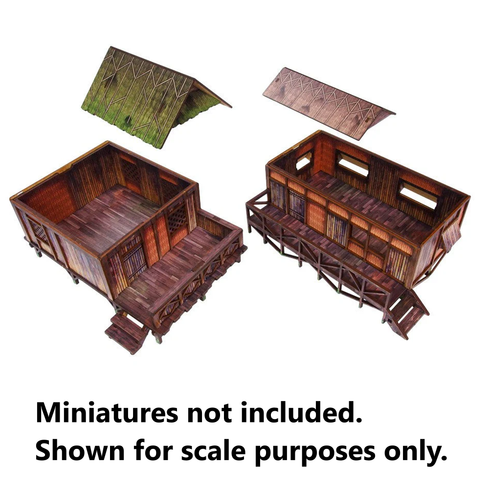 Bolt Action HDF Terrain: WW2 Pacific - Jungle Huts