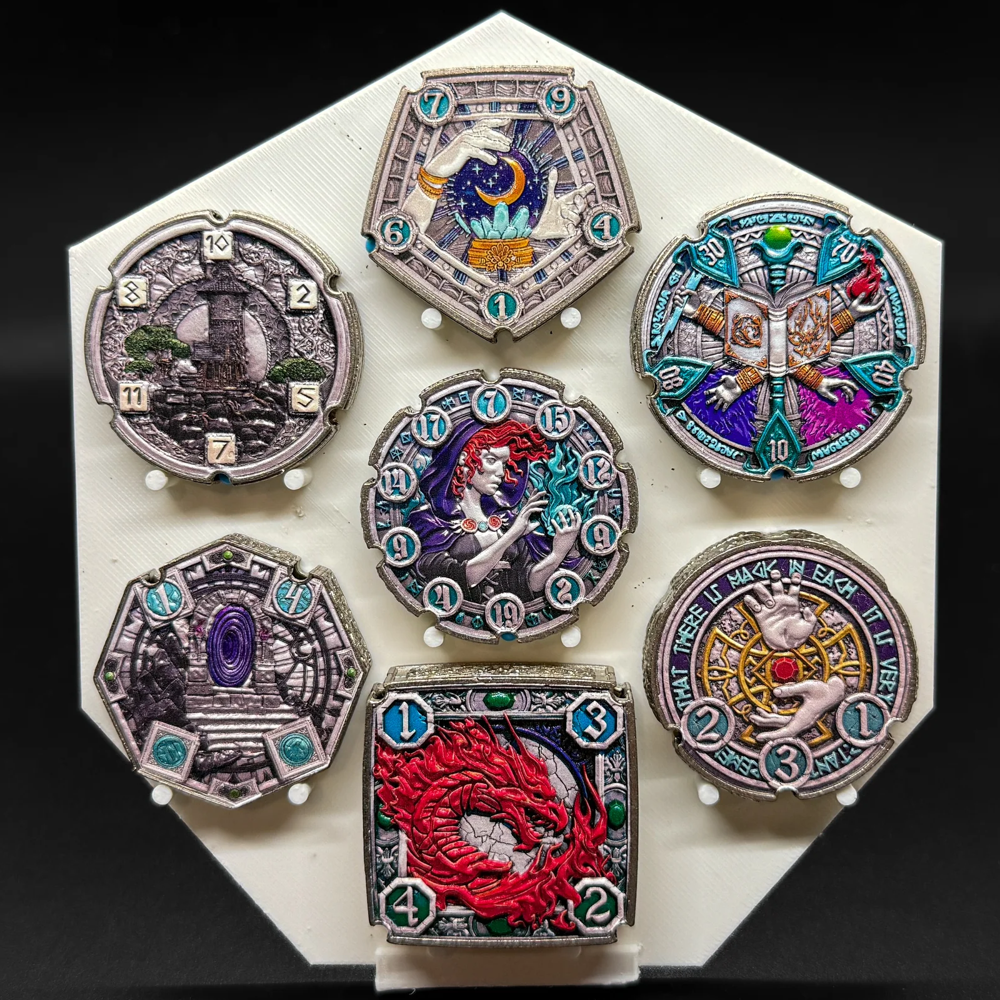 FlipDie Legends Metal Dice Coin Set: Mage (7) (Preorder)
