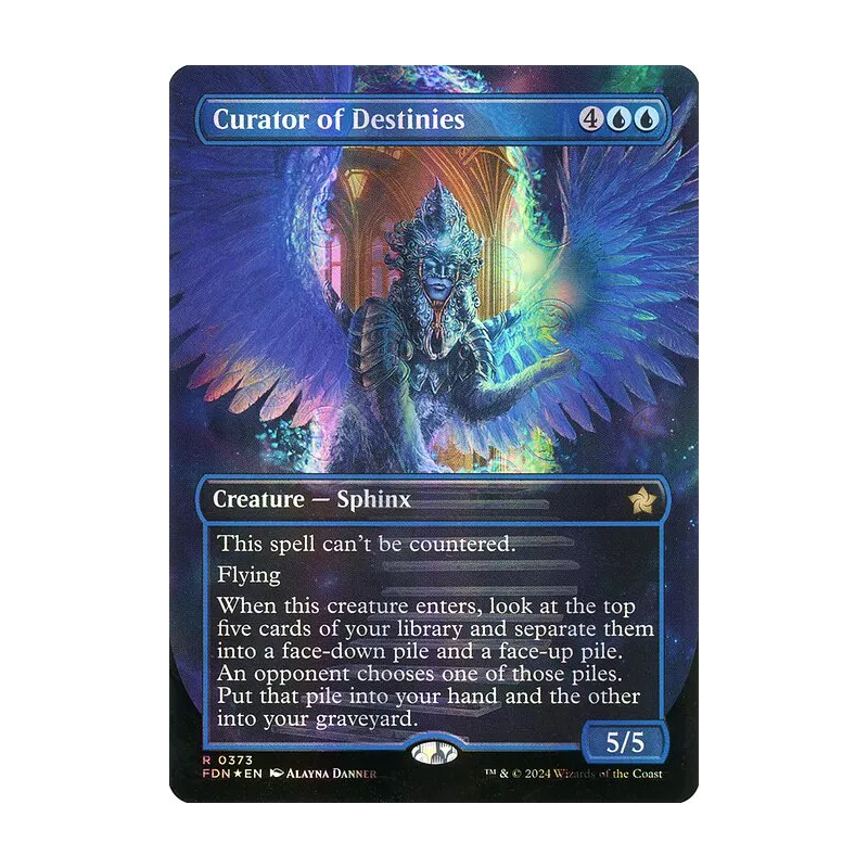 Curator of Destinies (Borderless) (Mana Foil) - Foundations (Foil Near Mint)