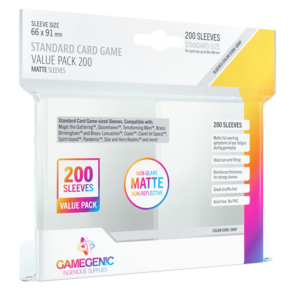 Gamegenic Matte Sleeves: Standard Card Game Value Pack (200) (Preorder)