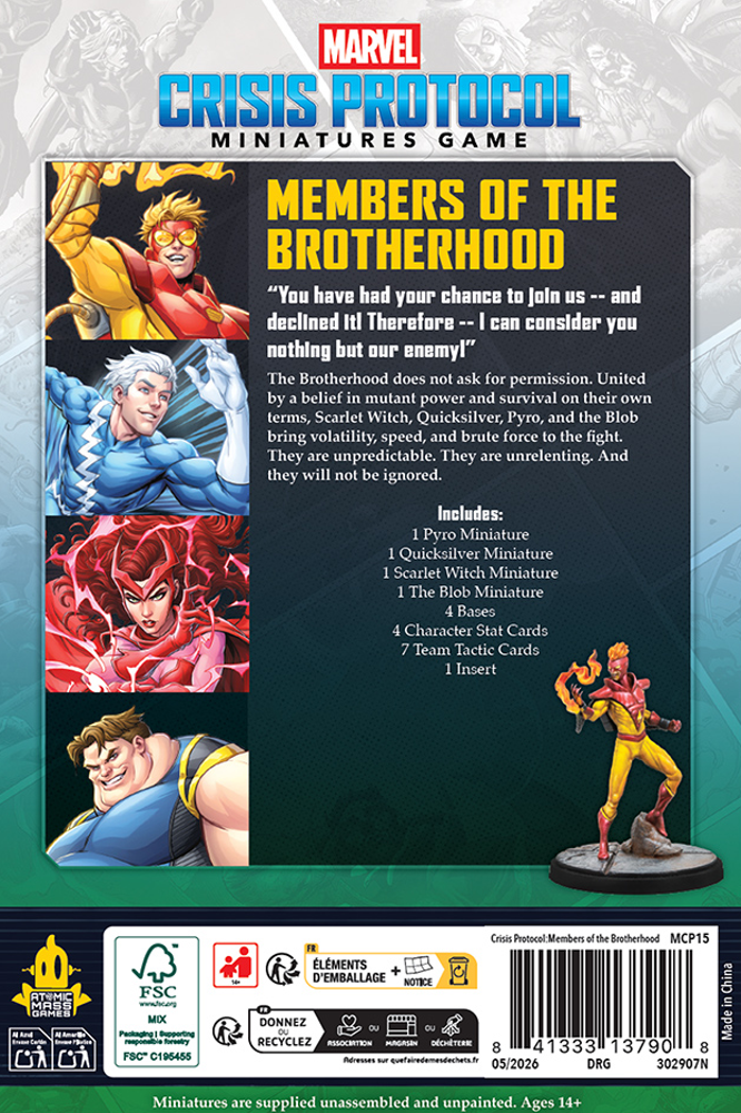 Marvel Crisis Protocol: Members of the Brotherhood Affiliation Pack (Preorder)