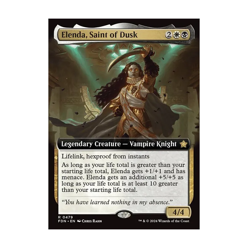 Elenda, Saint of Dusk (Extended Art) - Foundations (Near Mint)