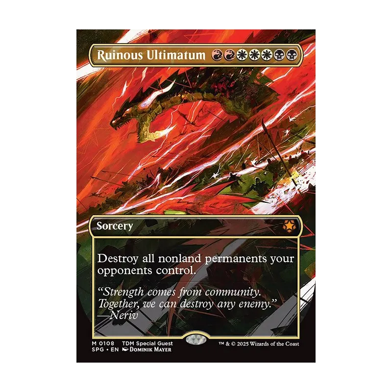 Ruinous Ultimatum (Borderless) - Special Guests (Near Mint)